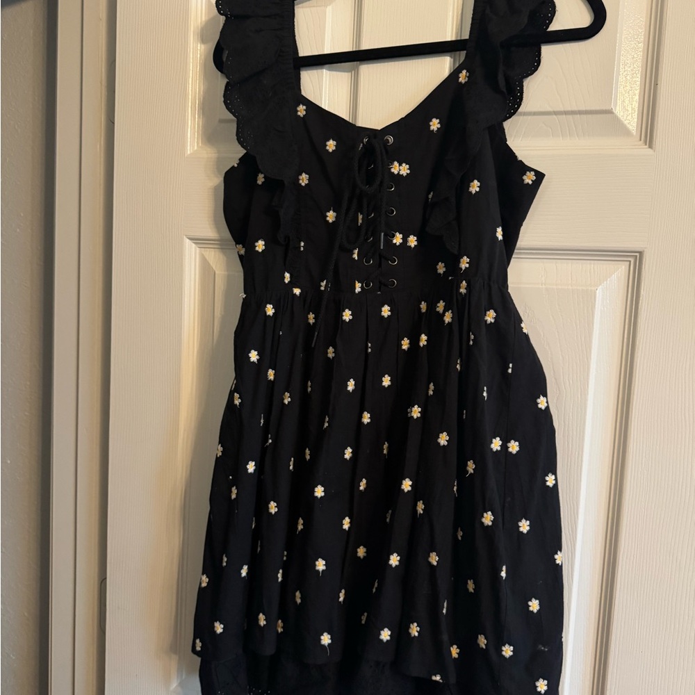 Betsey Johnson Black and White Ruffled Sundress